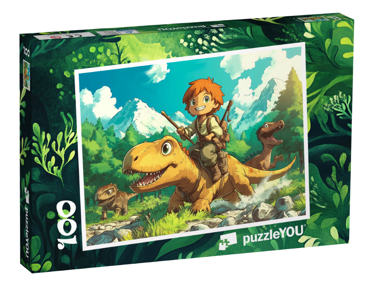 Puzzle 100 Teile „Die Welt der Dinosaurier entdecken“