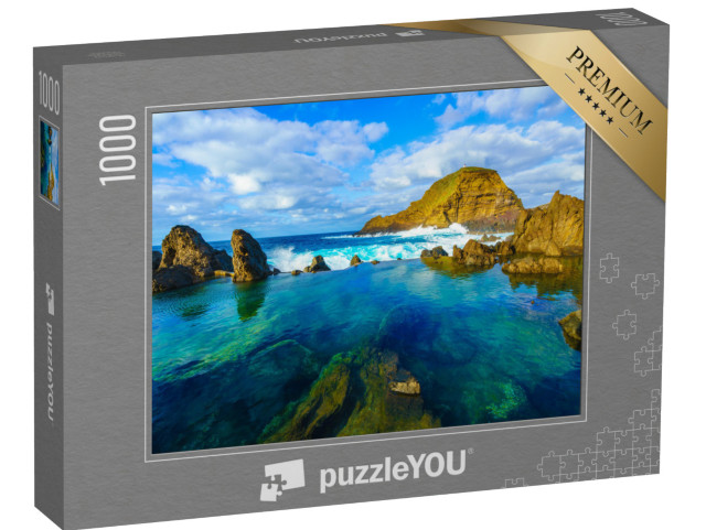 Puzzle 1000 Teile „Natürliche vulkanische Lagunenbecken in Porto Moniz, Madeira, Portugal“