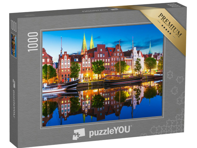 Puzzle 1000 Teile „Altstadt und Architektur von Lübeck, Deutschland“