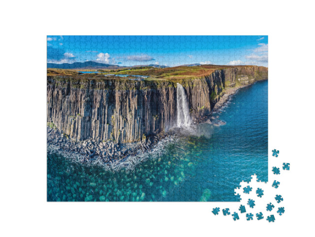 Puzzle 1000 Teile „Kilt Rock Wasserfall, Isle of Skye, Schottland“