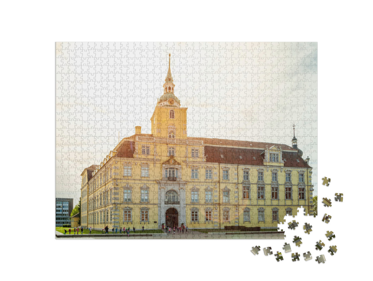 Puzzle 1000 Teile „Oldenburg mit Schloss und Kirche, Niedersachsen, Deutschland“