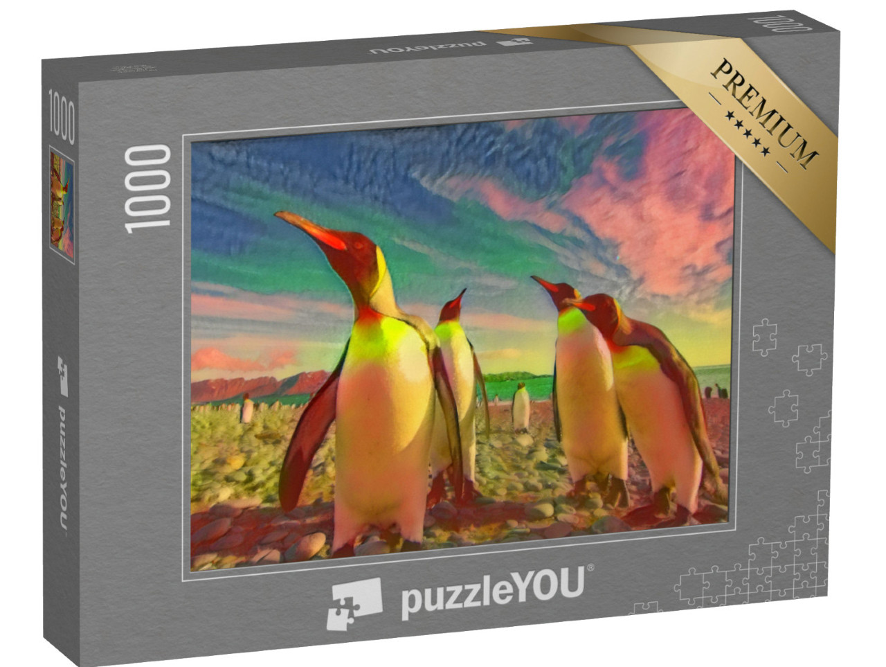 Puzzle 1000 Teile „im Kunst-Stil von Franz Marc - Sommer in der Antarktis - Puzzle-Kollektion Künstler & Gemälde“