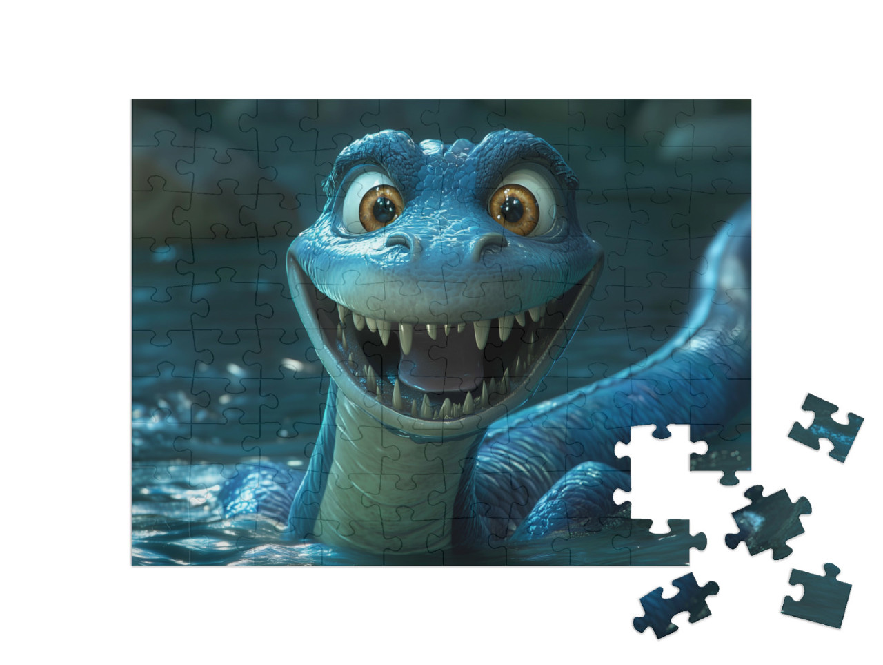 Puzzle 100 Teile „Donny Dino taucht auf“