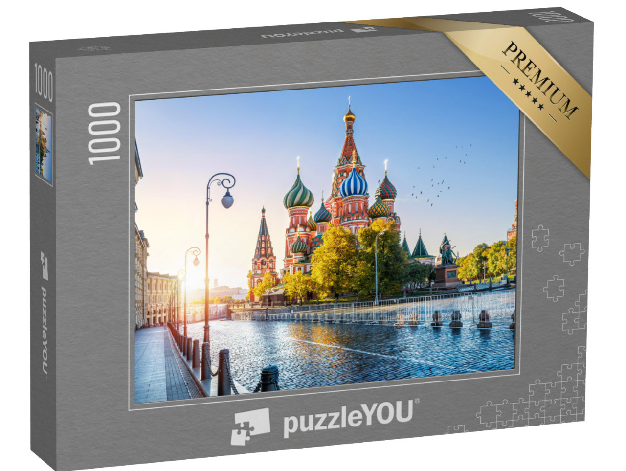 Puzzle 1000 Teile „Die Basilius-Kathedrale auf dem Roten Platz in Moskau“