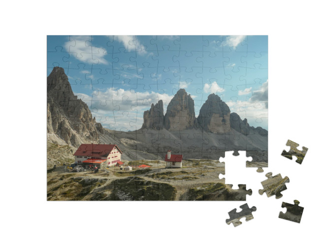 Puzzle 100 Teile „Drei Zinnen, Alpengipfel der Dolomiten“