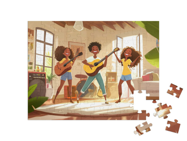 Puzzle 100 Teile „Klatschen, Singen, Musizieren“