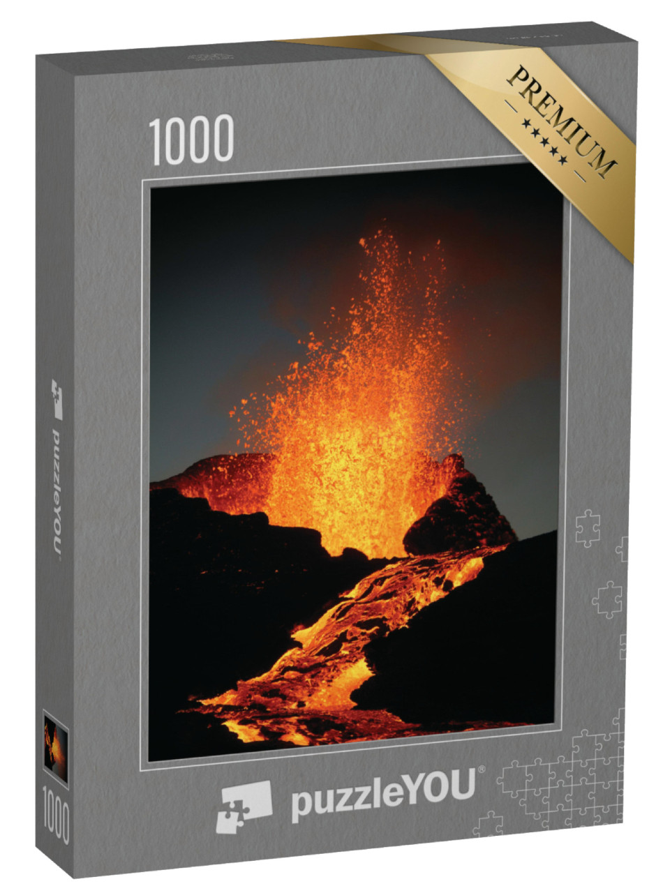 Puzzle 1000 Teile „Aus dem Kilauea-Vulkan spritzt kochende Lava“