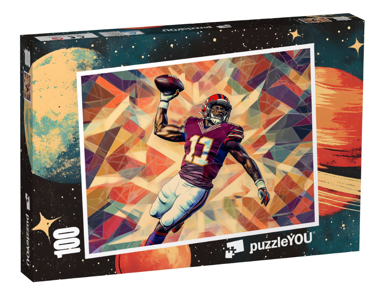 Puzzle 100 Teile „American Football Action“