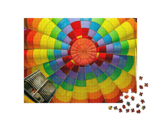 Puzzle 1000 Teile „Blick in einen bunten Heißluftballon“