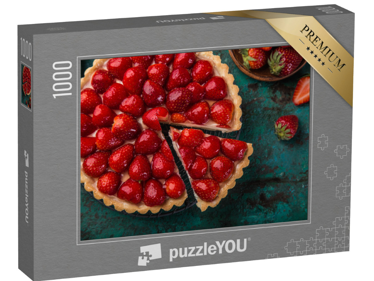 Puzzle 1000 Teile „Stück Erdbeerkuchen“