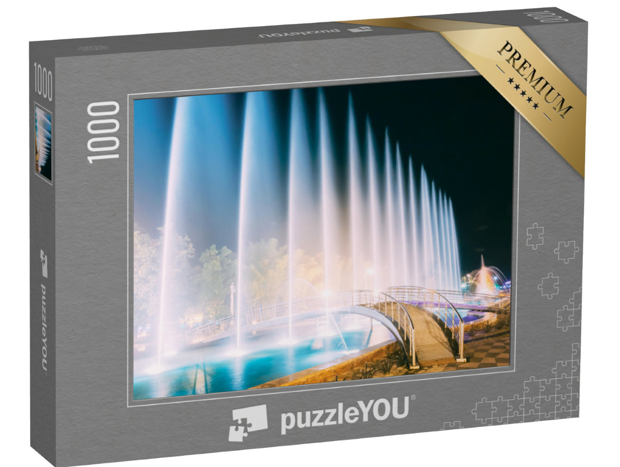 Puzzle 1000 Teile „Tanzende Fontänen, Wahrzeichen von Batumi, Adscharien, Georgien“
