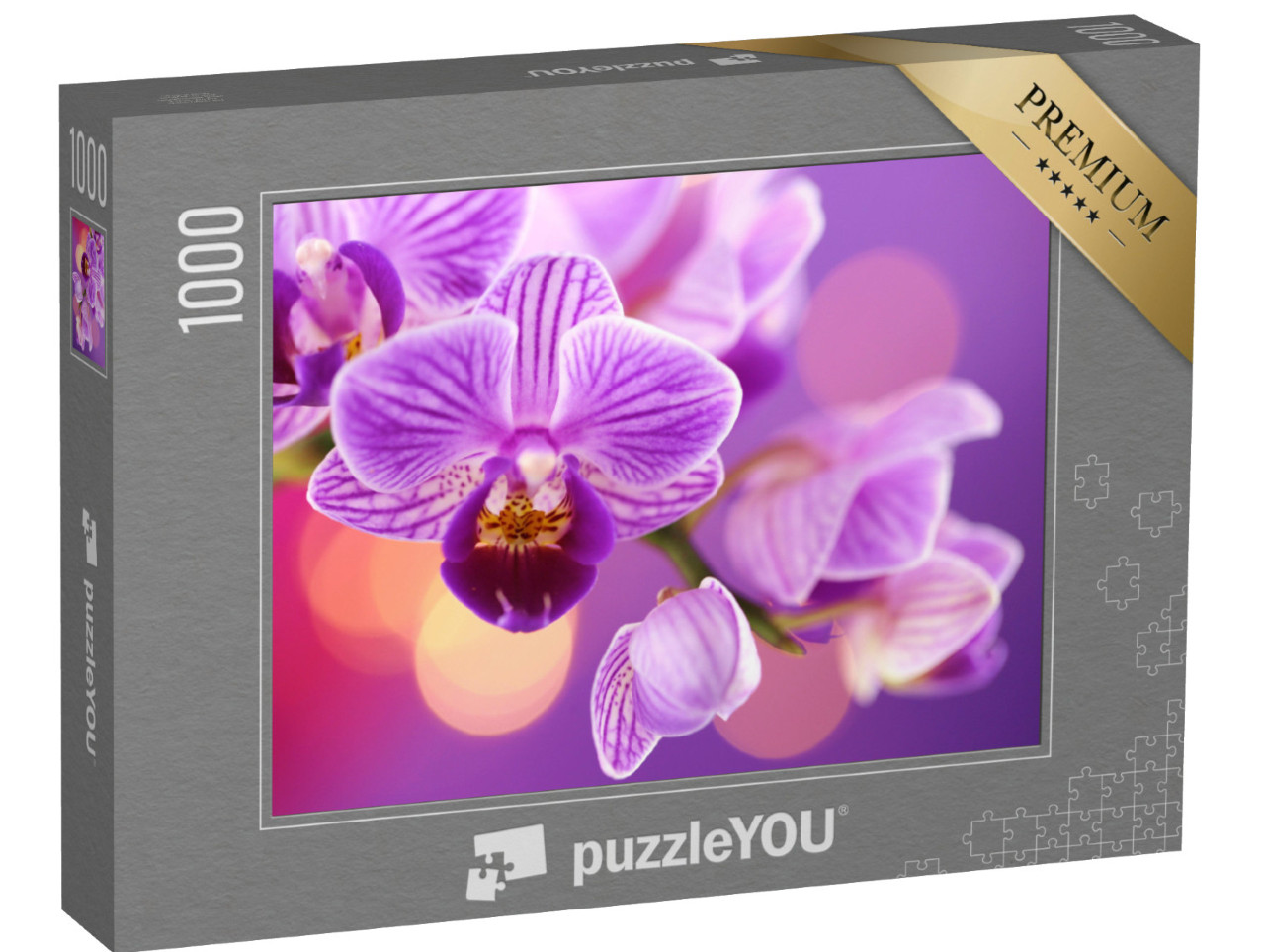 Puzzle 1000 Teile „Makrofotografie: Eine Orchidee“