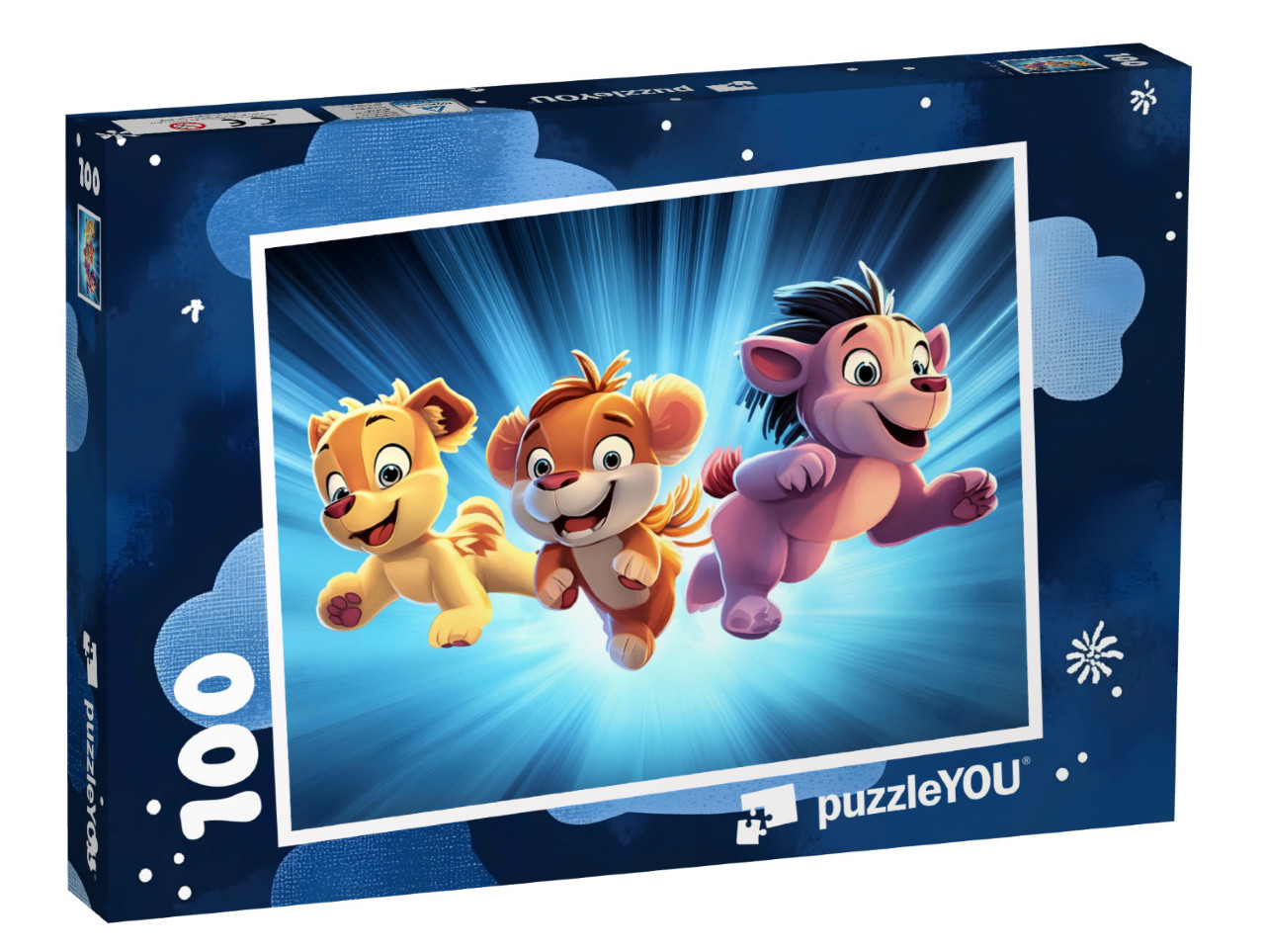 Puzzle 100 Teile „Wettrennen: wer ist am Schnellsten“