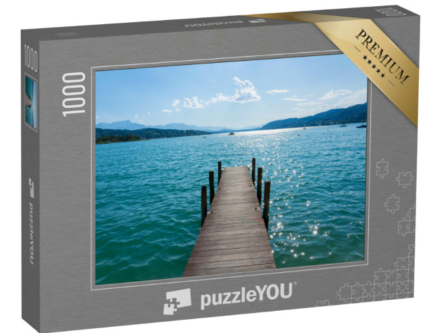 Puzzle 1000 Teile „Dock am Wörthersee in Kärnten, Österreich“