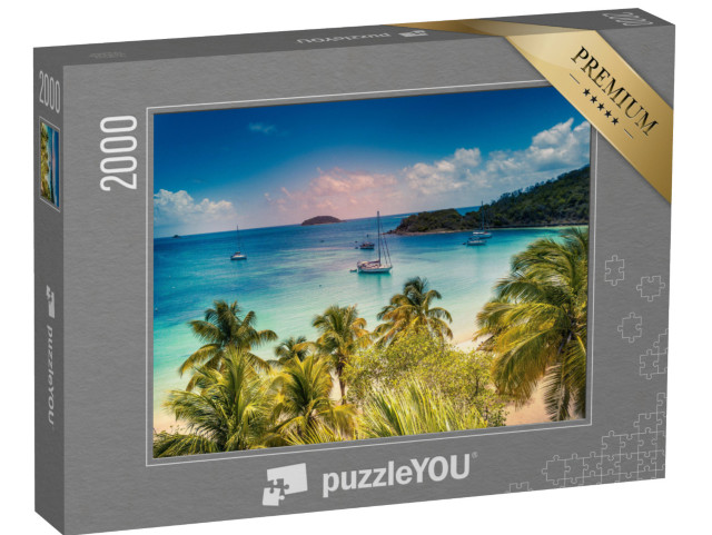 Puzzle 2000 Teile „Weißer Sandstrand, Saint-Vincent und die Grenadinen, Karibik“