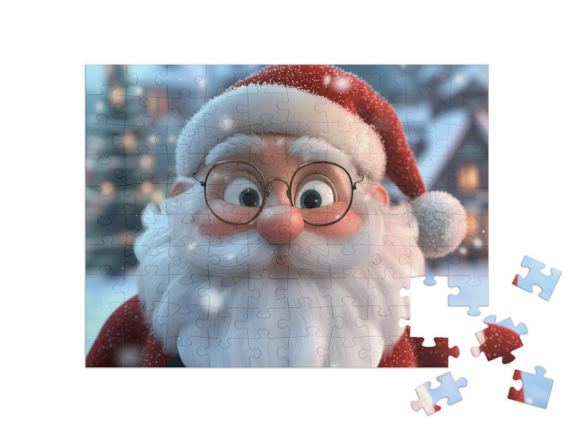 Puzzle 100 Teile „Santa und die Wunschzettel“