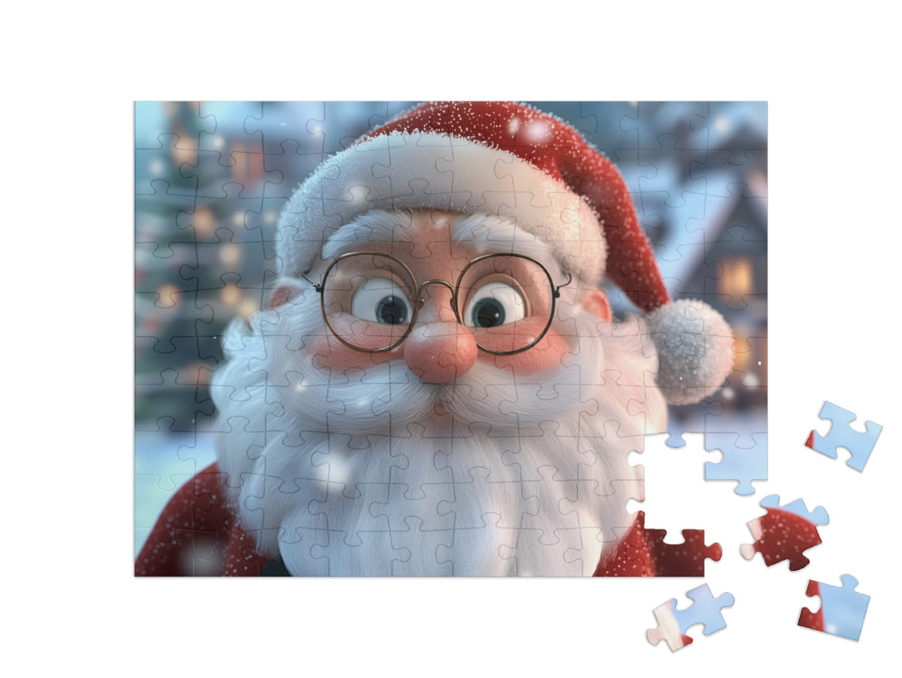 Puzzle 100 Teile „Santa und die Wunschzettel“