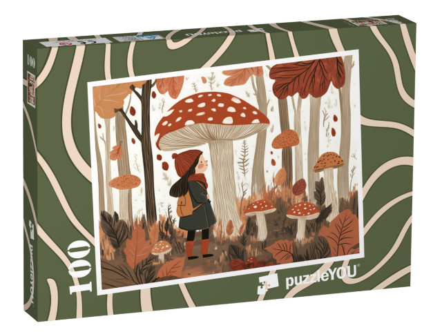 Puzzle 100 Teile „Im Land der Riesenpilze“