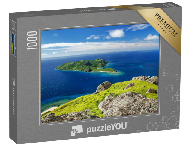 Puzzle 1000 Teile „Blick auf Insel Kuata vom Vulkan Vatuvula, Yasawa-Inseln, Fidschi“