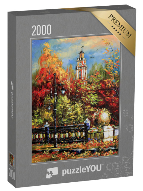 Puzzle 2000 Teile „Ölgemälde: Das alte Witebsk im Herbst“