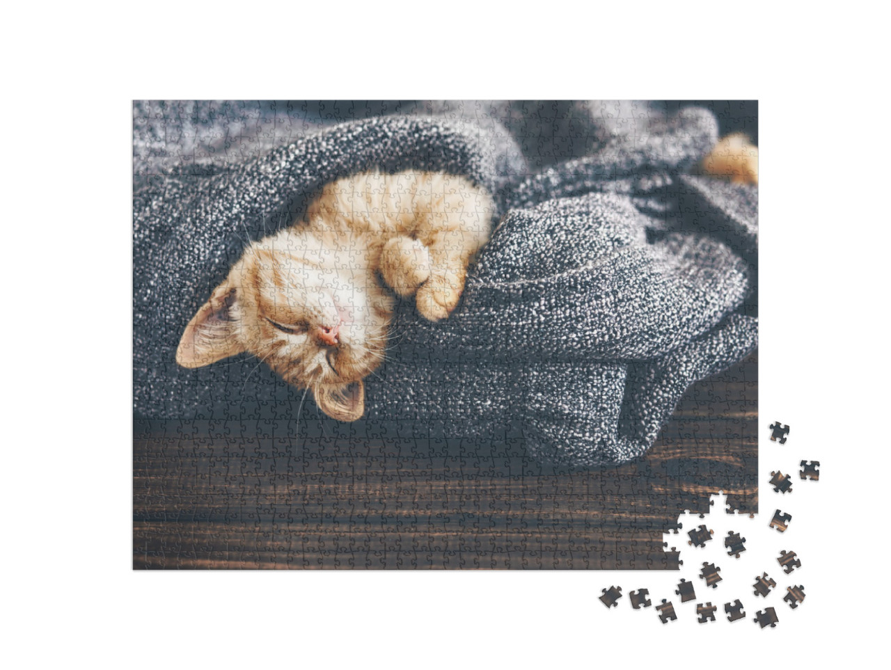 Puzzle 1000 Teile „Niedliche kleine Kätzchen, Ginger“