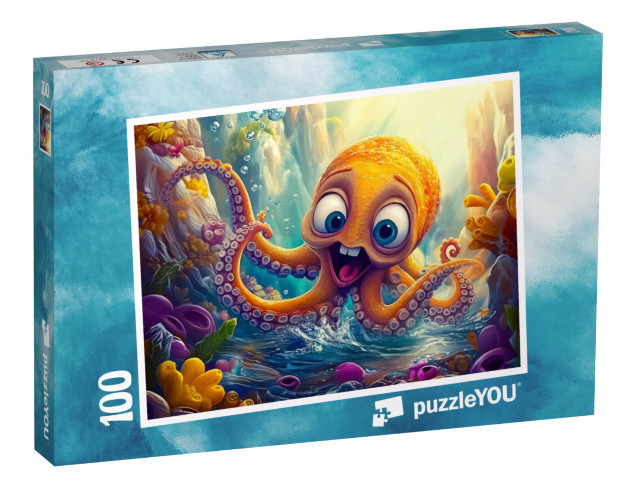 Puzzle 100 Teile „Oktopus Olivia aus der Tiefsee“