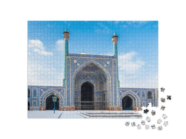 Puzzle 1000 Teile „Innenhof der Schah-Moschee in Isfahan, Iran“