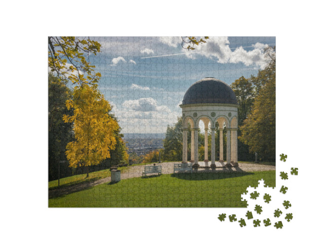 Puzzle 1000 Teile „Monopteros-Tempel am Neroberg, Wiesbaden, Hessen“
