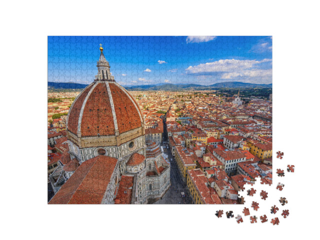 Puzzle 1000 Teile „Wunderschöne Aufnahme von Florenz, Italien“