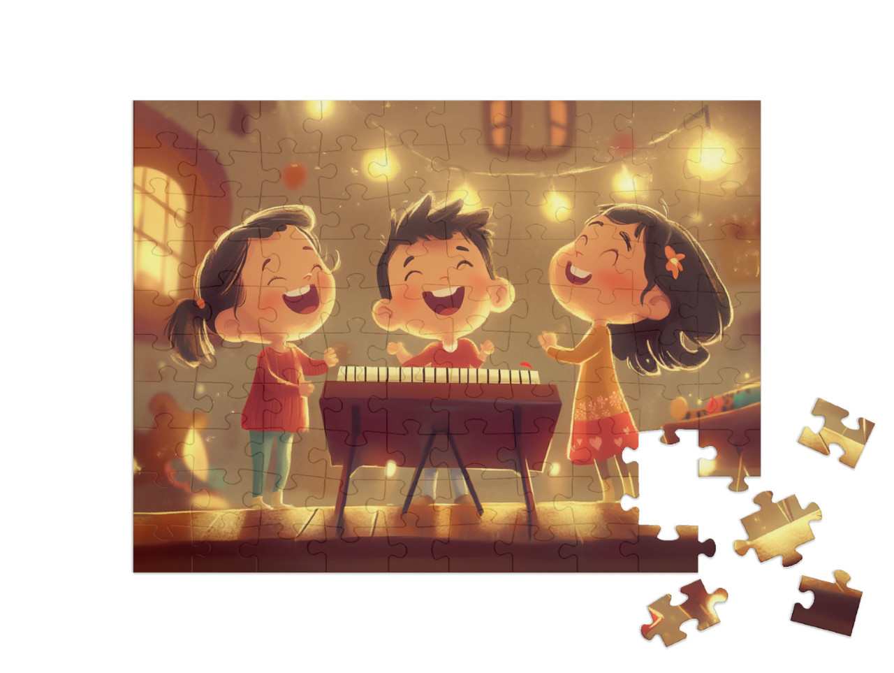 Puzzle 100 Teile „Fröhliche Kinder singen“
