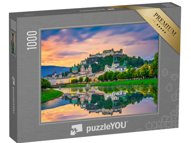 Puzzle 1000 Teile „Sonnenaufgang über der Skyline von Salzburg, Österreich“