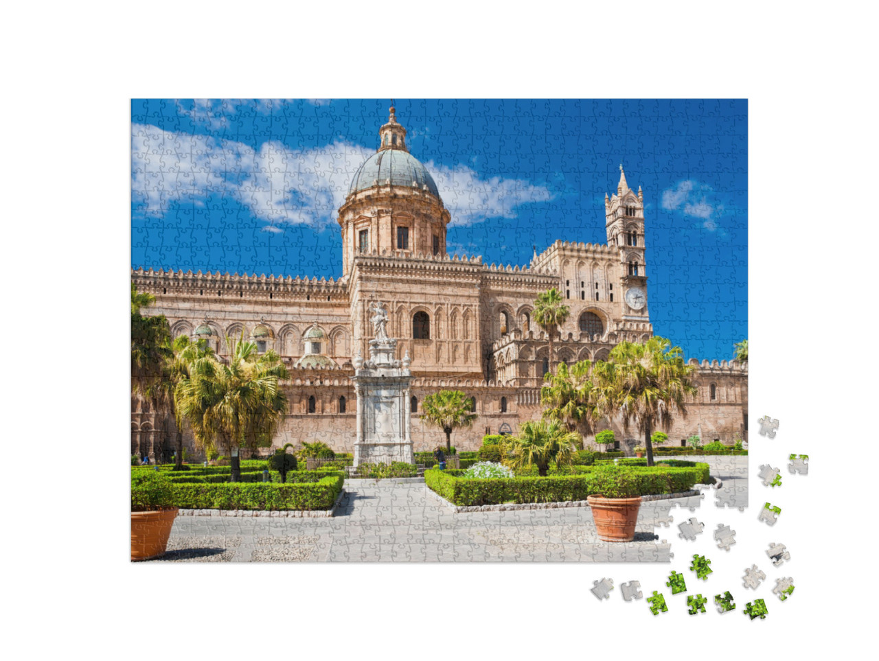 Puzzle 1000 Teile „Die beeindruckende Kathedrale von Palermo, erbaut 1185“