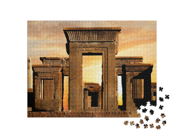 Puzzle 1000 Teile „Persepolis: Blick auf den Iran bei Sonnenaufgang“