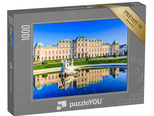 Puzzle 1000 Teile „Oberes Schloss Belvedere mit Wasserfontäne, Wien, Österreich“