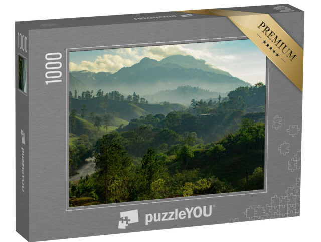 Puzzle 1000 Teile „Guatemala: Sonnenaufgang über dem Dschungel“