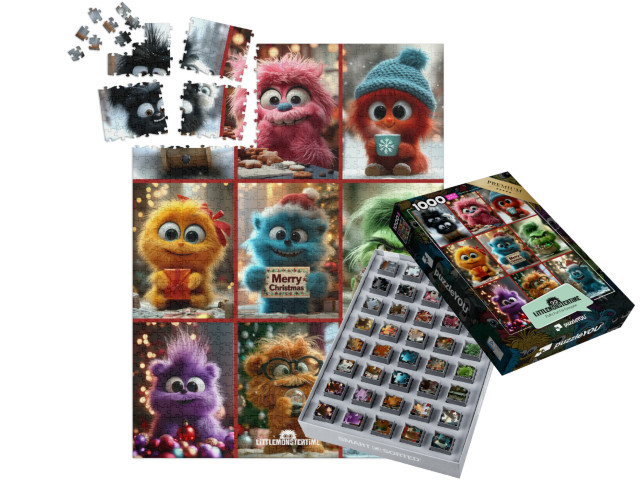 Puzzle „LITTLEMONSTERTIME: Weihnachtscollage“ | SMART SORTED® 1000 Teile