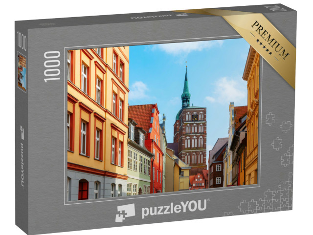 Puzzle 1000 Teile „Stadtbild der Hansestadt Stralsund, Deutschland“