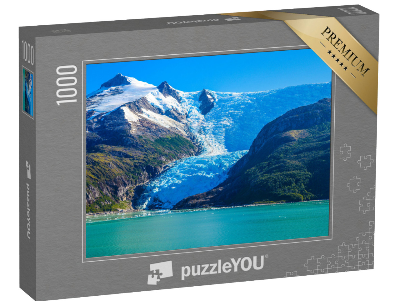 Puzzle 1000 Teile „Gletscher an der  Südküste Chiles“