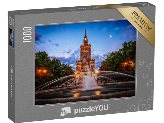 Puzzle 1000 Teile „Blick auf den Palast der Kultur und Wissenschaften von Warschau, Polen“