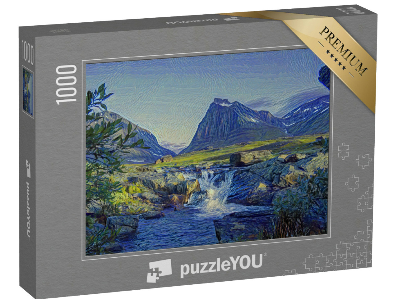Puzzle 1000 Teile „im Kunst-Stil von van Gogh, Sternennacht - Tuolpagorni - Puzzle-Kollektion Künstler & Gemälde“