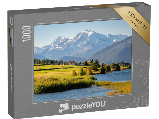 Puzzle 1000 Teile „Vorbei an der österreichisch-italienischen Grenze und dem Reschenpass“