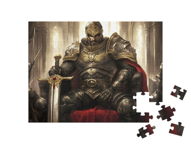 Puzzle 100 Teile „Der Adler-König auf dem Thron“