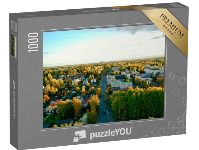 Puzzle 1000 Teile „Stimmungsvolle Herbstaufnahme, Korso Vantaa, Finnland“