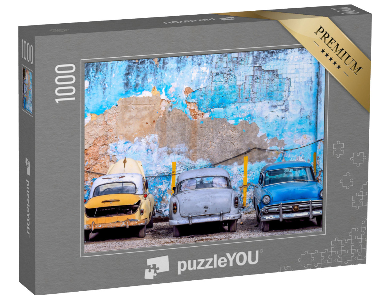 Puzzle 1000 Teile „Alte Autos auf Kuba“