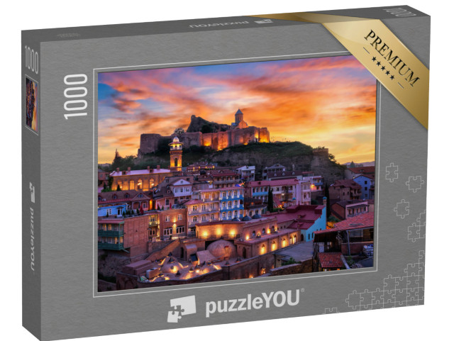 Puzzle 1000 Teile „Tblisi im glühenden Sonnenuntergang, Georgien“