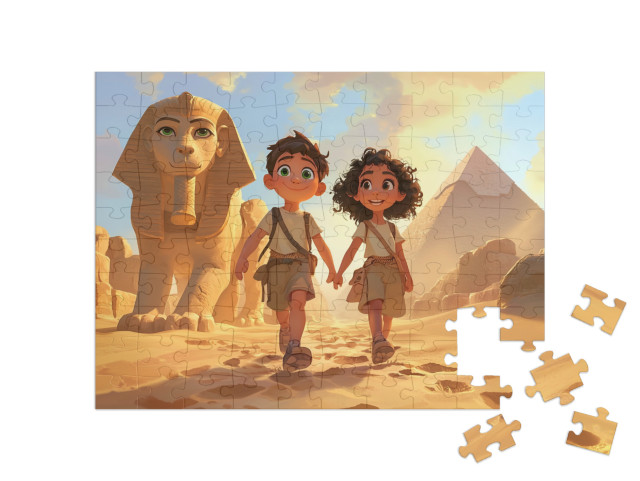 Puzzle 100 Teile „Das Geheimnis der großen Sphinx“