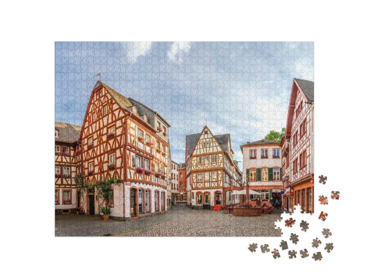 Puzzle 1000 Teile „Altstadt von Mainz, Deutschland“