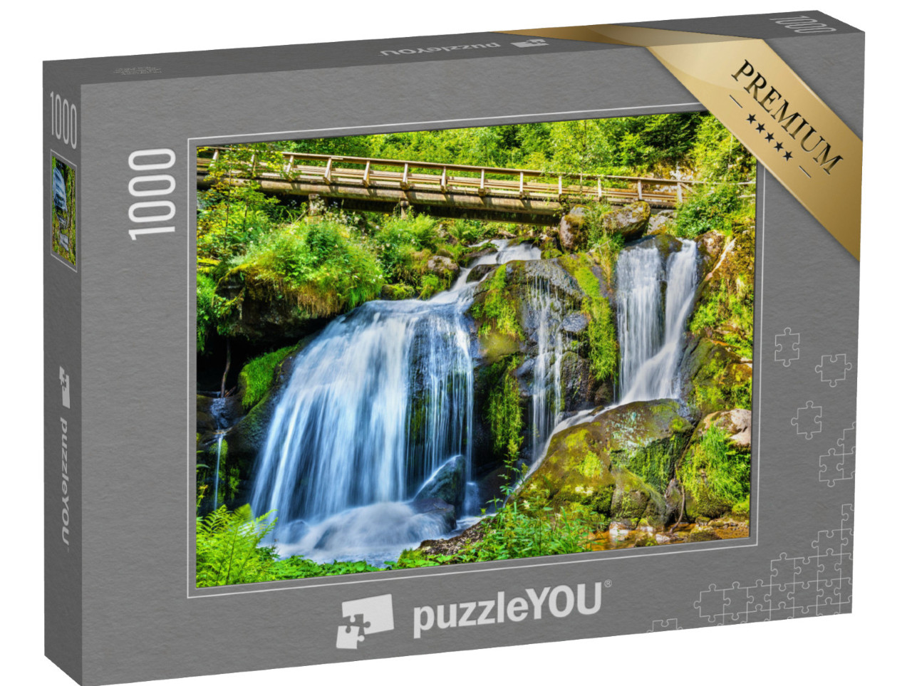 Puzzle 1000 Teile „Die Triberger Wasserfälle im Schwarzwald gehören zu den höchsten in Deutschland“