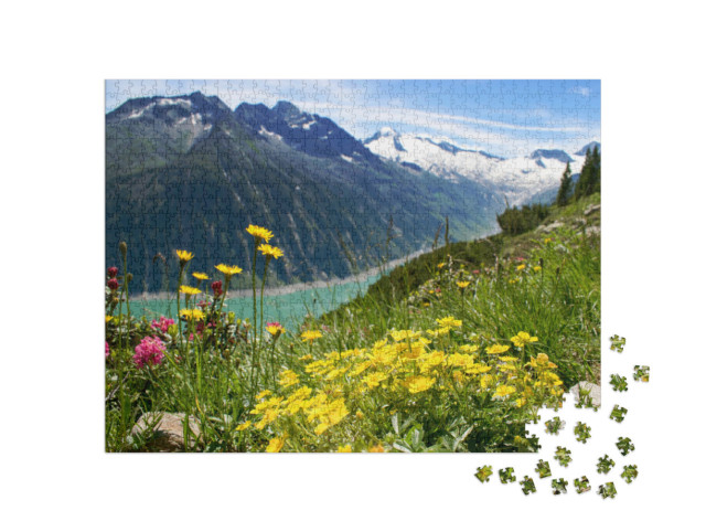 Puzzle 1000 Teile „Zillertaler Alpen, Österreich“
