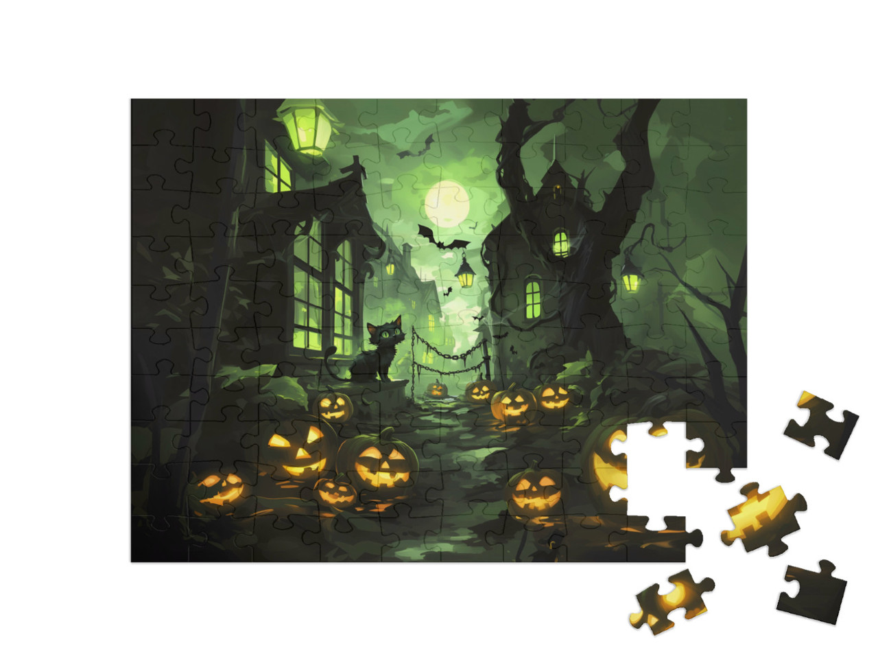Puzzle 100 Teile „Im verhexten Wald“